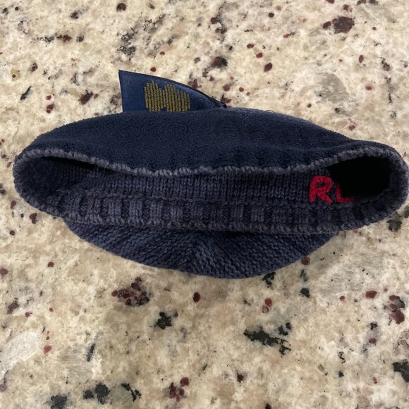 Boys Authentic Ralph Lauren Flag Combined Cotton Beanie - Picture 5 of 5
